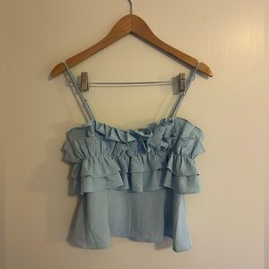 Sienna Sky Ruffle Tank
